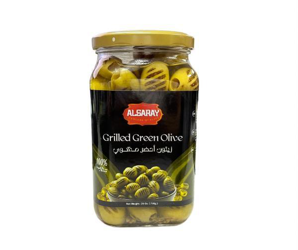 Alsaray grilled green olives, 730g jar